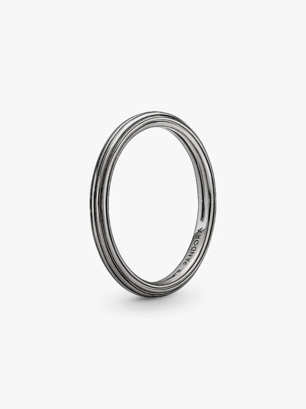 Pandora Ridge Stacking Ring Gunmetal Size 6 / 52